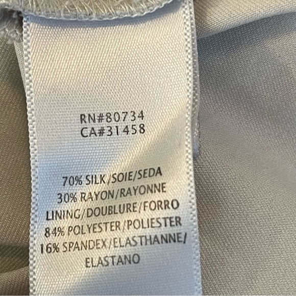 BCBG Knit Mini Dress Open Knit Green Silk Zigzag Grunge Tie Front Fairy Y2K 90’s - Picture 8 of 8